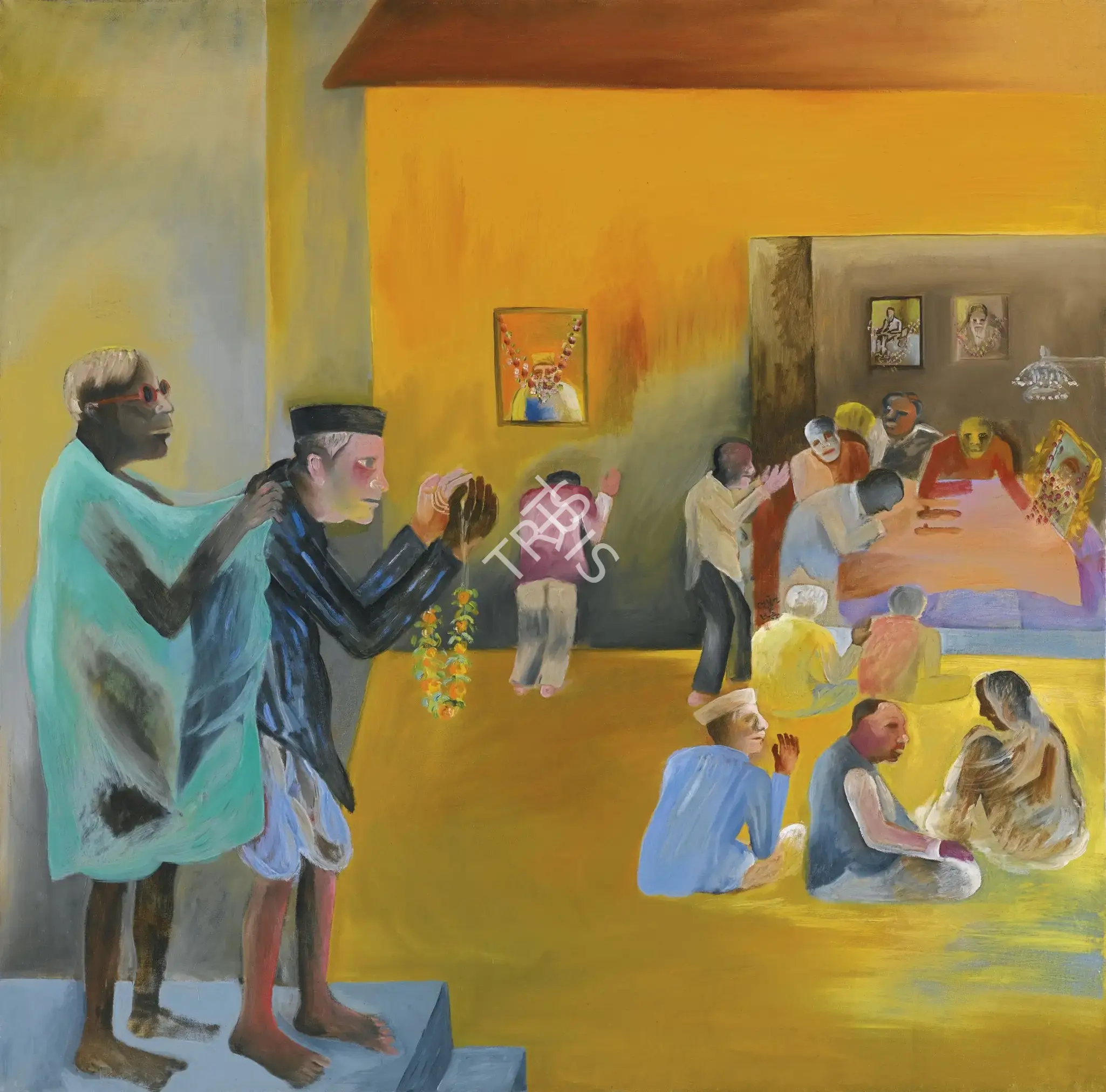 Khakhar, Bhupen (Artist). Satsang, 2000 | Painting, So.NeY/19.03.13, 2013 · Sotheby's