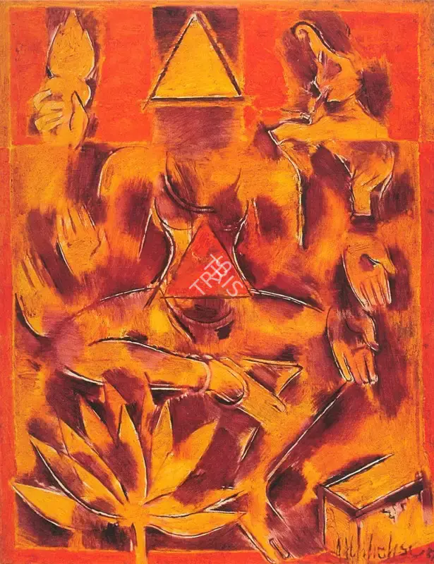 Alphonso (Artist), Lakshmi, 1987, Painting