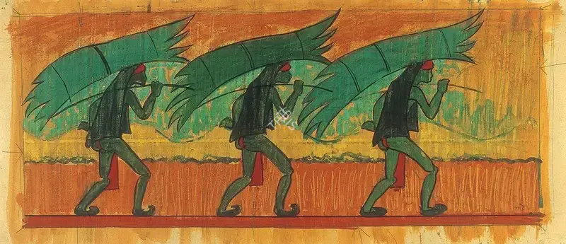 H.A. Gade (Artist), Frieze, 1949, Painting