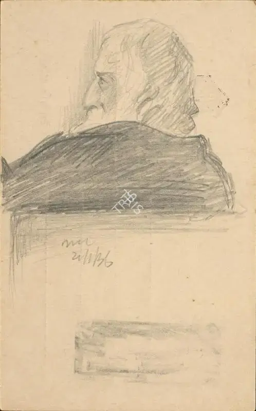 Nandalal Bose (Artist), Portrait of Rabindranath Tagore, 1936, Drawing