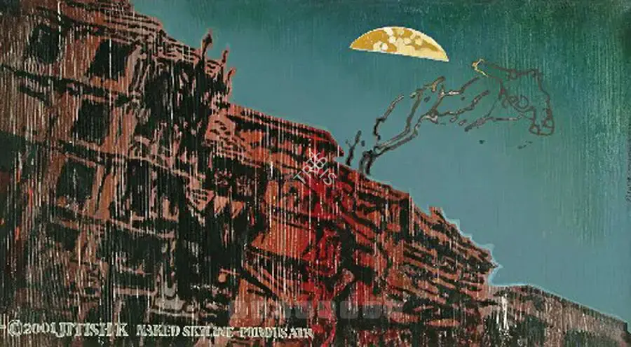 Kallat, Jitish (Artist). Naked Skyline - Porous Air, 2001 | Painting, Ch.HoK/28.05.06, 2006 · Christie's