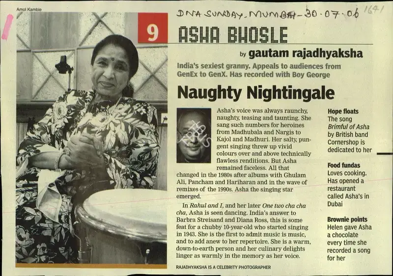 Gautam Rajadhyaksha (Reporter), Naughty Nightingale, 2006, Newspaper Clipping
