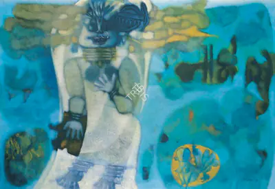 Ali, J. Sultan (Artist). Adivasi Bhumi Mata, 1989 | Painting, Os.Del/15.10.04, 2004 · Osian's