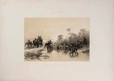 J.D. Hardinge (Lithographer), Return from Hog-Hunting, 1847, Lithograph