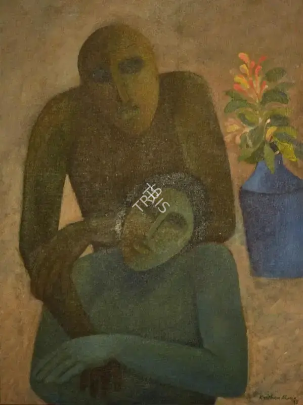 Krishan Ahuja (Artist), Dialogue, 1995, Painting
