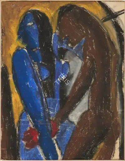 Biren De (Artist), Untitled (Couple), Painting