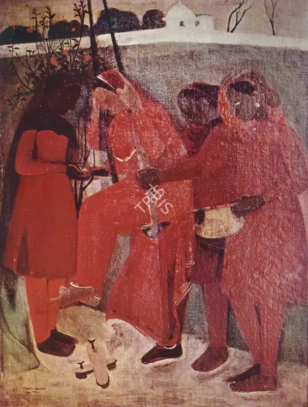 Amrita Sher-Gil (Artist), The Swing, 1940, Painting