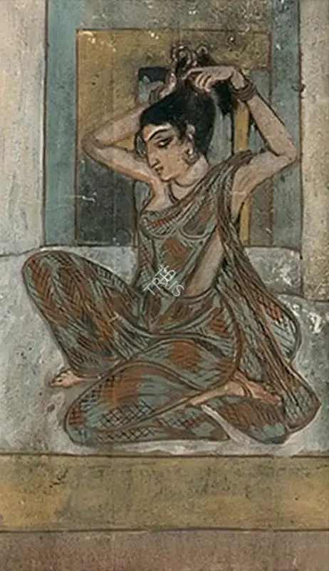 Bose, Nandalal (Artist). Hair Dressing, 1944 | Painting, 2015 · Pundole