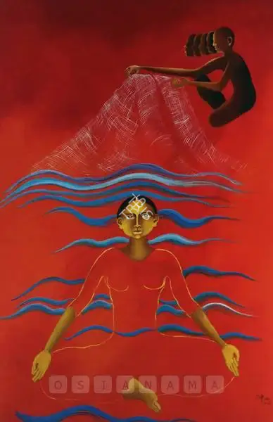 Arpana Caur (Artist), Yogini & Senses, 2002, Painting