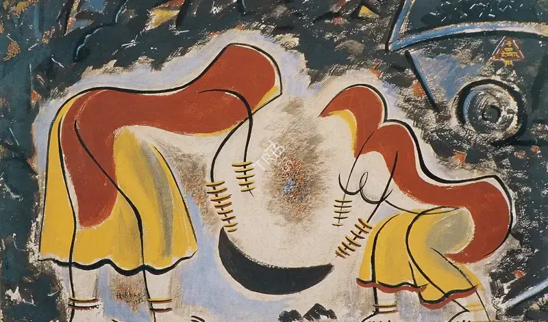 K.K. Hebbar (Artist), In the Mines, 1952, Painting