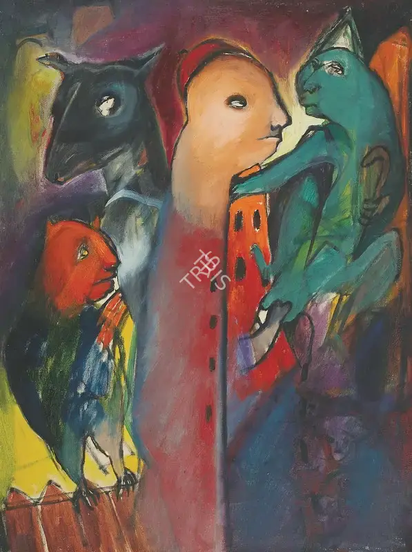 Rekha Rodwittiya (Artist), The Papal Blessing, 1985, Painting