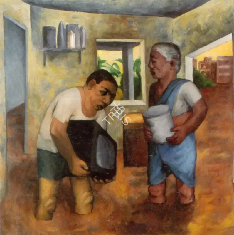 Sudhir Patwardhan (Artist), Couple, 1992, Painting