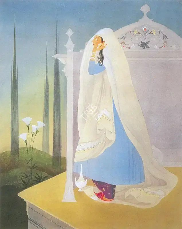 M.A.R. Chughtai (Artist), Rehana, Painting