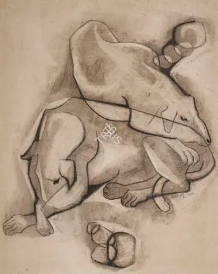 Jyoti Bhatt (Artist), Untitled, 1956, Painting