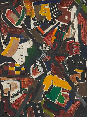 M.F. Husain (Artist), Untitled, 1950, Painting