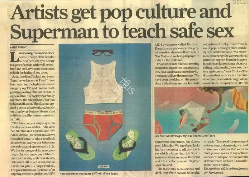 Anhie Johnny (Writer), Artists Get Pop Culture and Superman to Teach Safe Sex, 2011, Newspaper Clipping