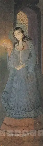 M.A.R. Chughtai (Artist), Princess, 1937, Painting