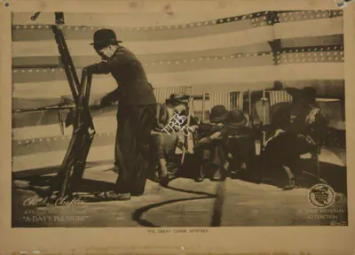 Charlie Chaplin (Producer), A Day's Pleasure, 1919, Lobby card