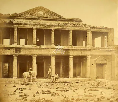 Felice Beato (Photographer), Interior of the Secunderbagh, Lucknow, 1858, Antiquarian Photograph