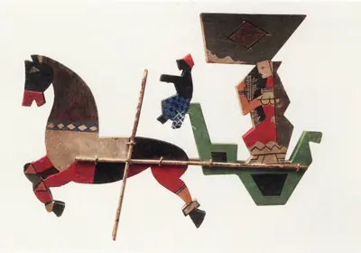 Husain, M. F. (Artist). Horse Carriage. Woodern Toy, 1950s | Maqbool Fida Husain, 2008 | Sculpture | FineArts | 00495161