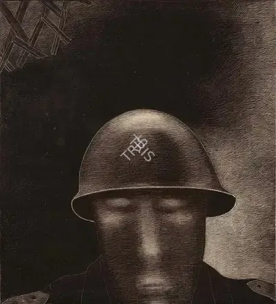Rameshwar Broota (Artist), Lost Soldier, 1989, Painting