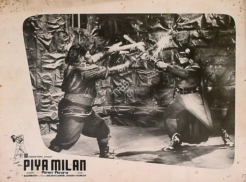 Raghunath (Director), Piya Milan, 1958, Lobby Card