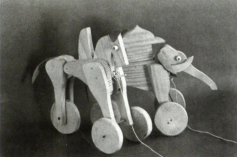 K.G. Subramanyan (Artist), Wooden Toys , Sculpture