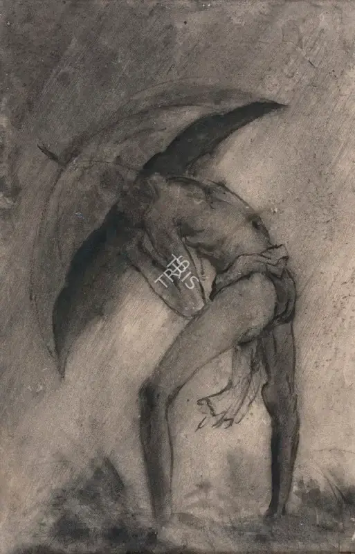 Roy Chowdhury, D.P. (Artist). Untitled (In the Storm), n.d. | Painting, Ch.NeY/25.09.20, 2020 · Christie's