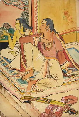 Chittaprosad (Artist), Kalidas-Vikramaditya, 1959, Painting