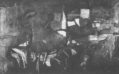 Ramkumar (Artist), Black Forms IV, 1961, Painting