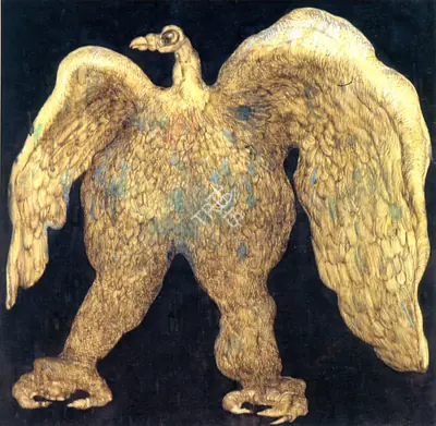Jogen Chowdhury (Artist), The Bird, 1976, Painting