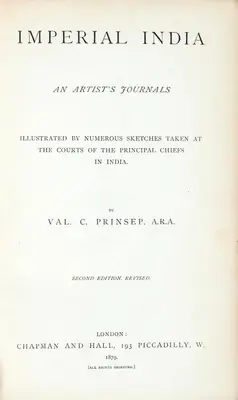 Val C. Prinsep (Author), Imperial India, 1879, Authored Antiquarian Book