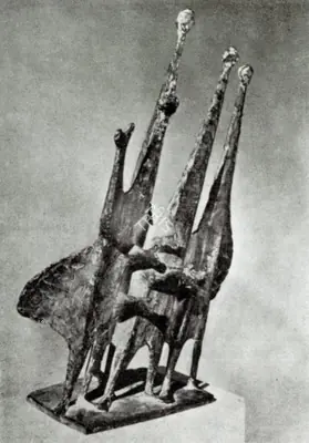 Kenneth Armitage (Artist), People in a Wind, 1960, Sculpture