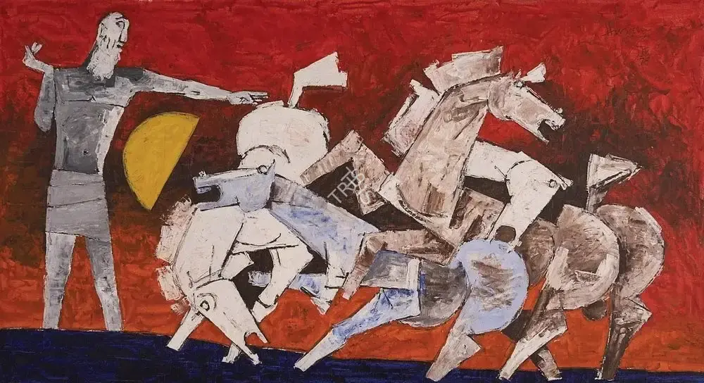 Husain, M.F. (Artist). Equus, 1979 | Painting, AG.Mum/28.04.24, 2024 · Asta Guru