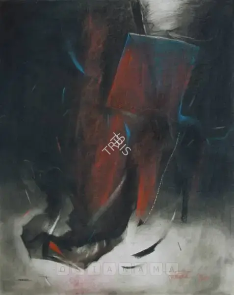 Paresh Maity (Artist), Abstract Landscape, 1993, Drawing