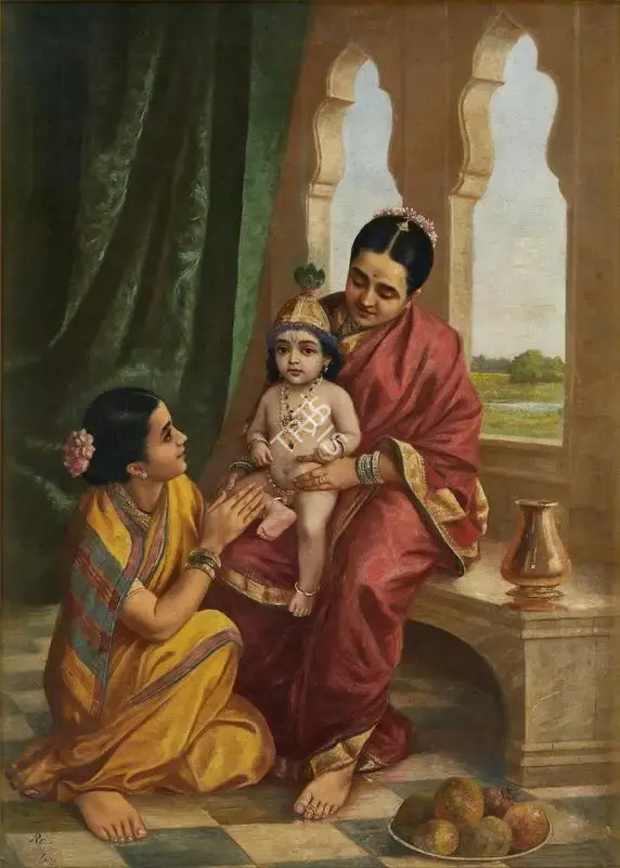 Raja Ravi Varma (Artist), Yashoda Krishna, Painting