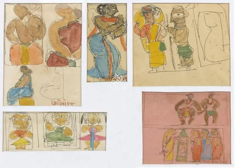 Roy, Jamini (Artist). A Collection of Fifty Three Works, n.d. | Painting, Sa.Onl/25.06.20, 2020 · Saffronart