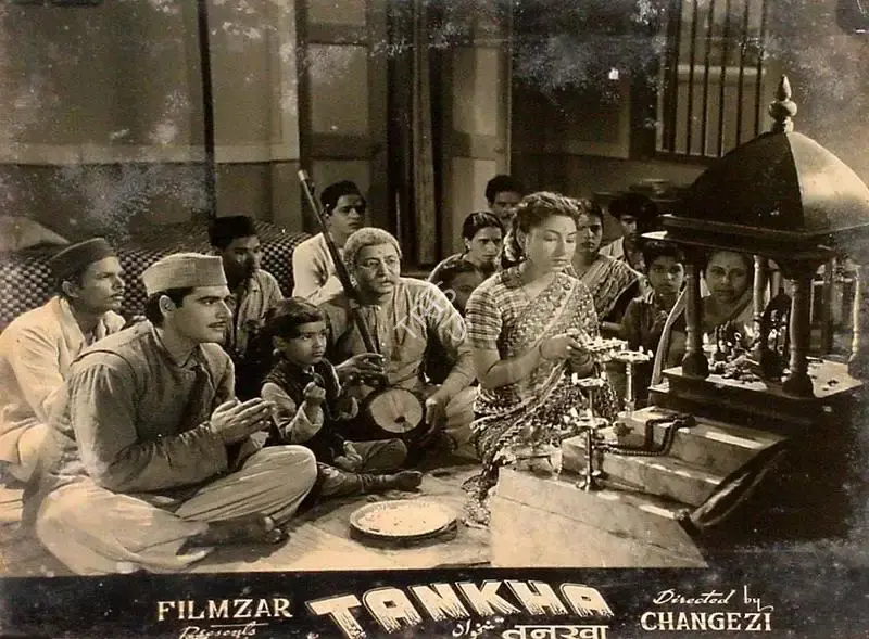 M. Changezi (Director), Tankha, 1956, Lobby Card