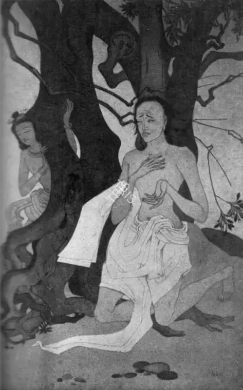 Kshitindranath Majumdar (Artist), Sri Chaitanya taking  Sanyas from Sri Keshava Bharati, Painting