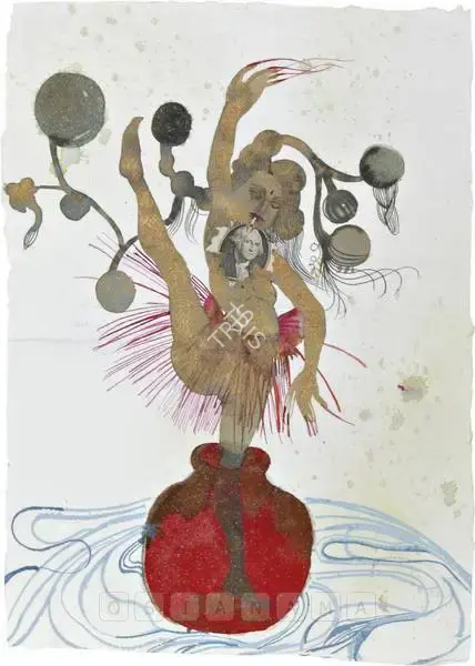 Rina Banerjee (Artist), My Sugar Pot Grew And Grew, Bloomed With Oriental Flavors Shampooed Magic Mountains, And Grassy, 2007, Painting
