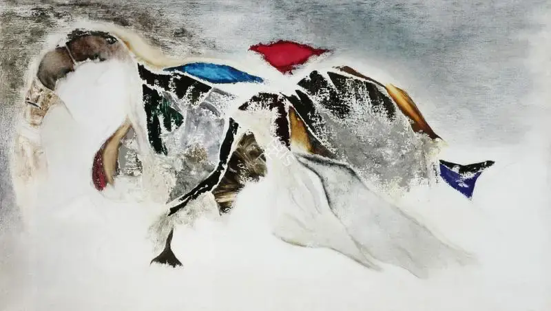 B. Vithal (Artist), Horses, Painting