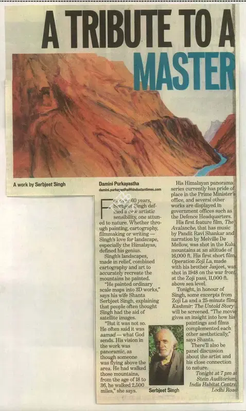 Damini Purkayastha (Reporter), A Tribute to A Master, 2010, Newspaper Clipping