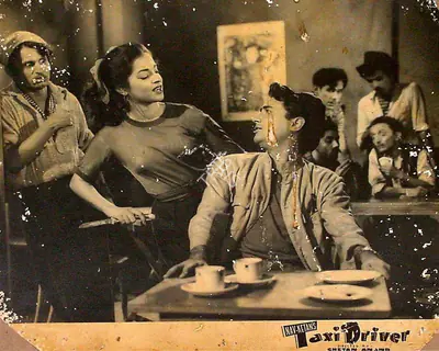 V. Ratra (Cinematographer), Taxi Driver, 1954, Lobby Card