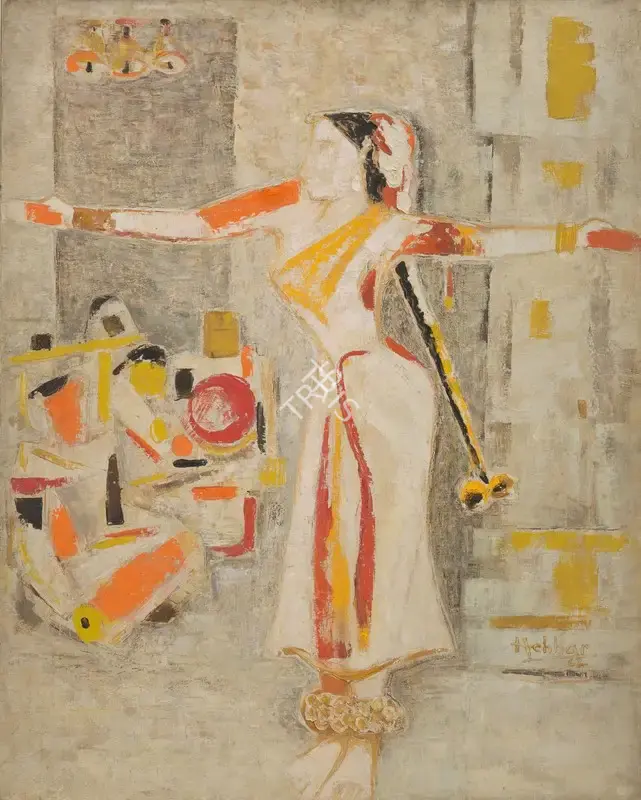 Hebbar, K.K. (Artist). On the Stage, 1962 | Painting, So.Lon/30.09.25, 2025 · Sotheby's