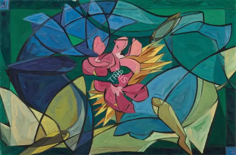 Sabavala, Jehangir (Artist). Butterflies Over Pink Blossoms, 1959 | Painting, Ch.NeY/25.03.26, 2026 · Christie's