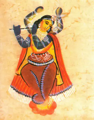Kalighat School (Artist), Hindu Deity, 1910, Painting