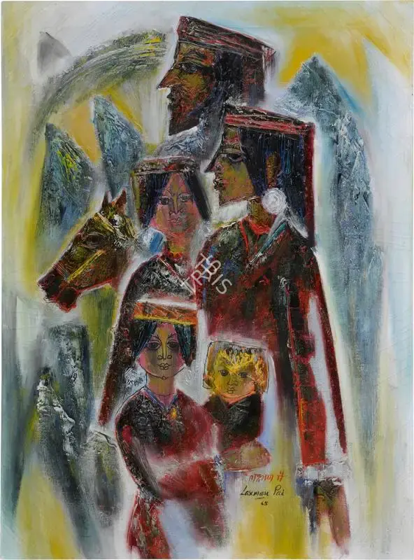 Pai, Laxman (Artist). Family, 1965 | Painting, So.NeY/20.03.23, 2023 · Sotheby's