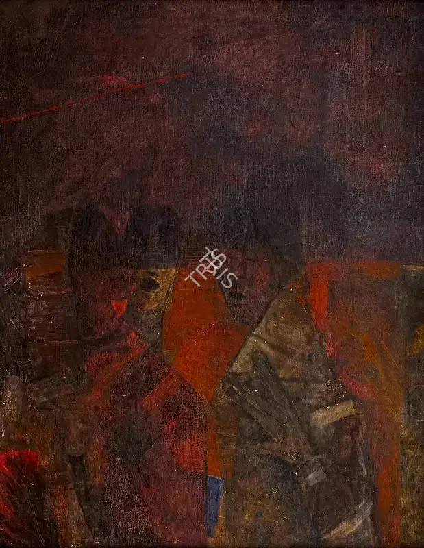 M.F. Husain (Artist), Three Women, 1980, Painting