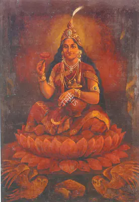 Bengal School (Artist), Goddess Laxmi, 1910, Painting