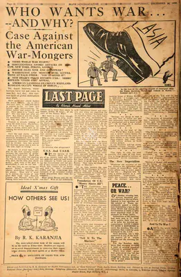 Khwaja Ahmad Abbas (Columnist), Who Wants War - and Why ?, 1950, Essay